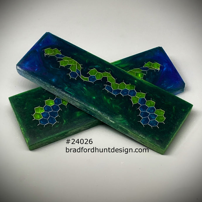 Aluminum Honeycomb and Urethane Resin Custom Knife Scales #24026