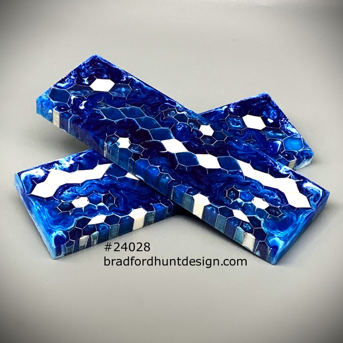 Aluminum Honeycomb and Urethane Resin Custom Knife Scales #24028