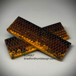 Aluminum Honeycomb and Urethane Resin Custom Knife Scales #24067