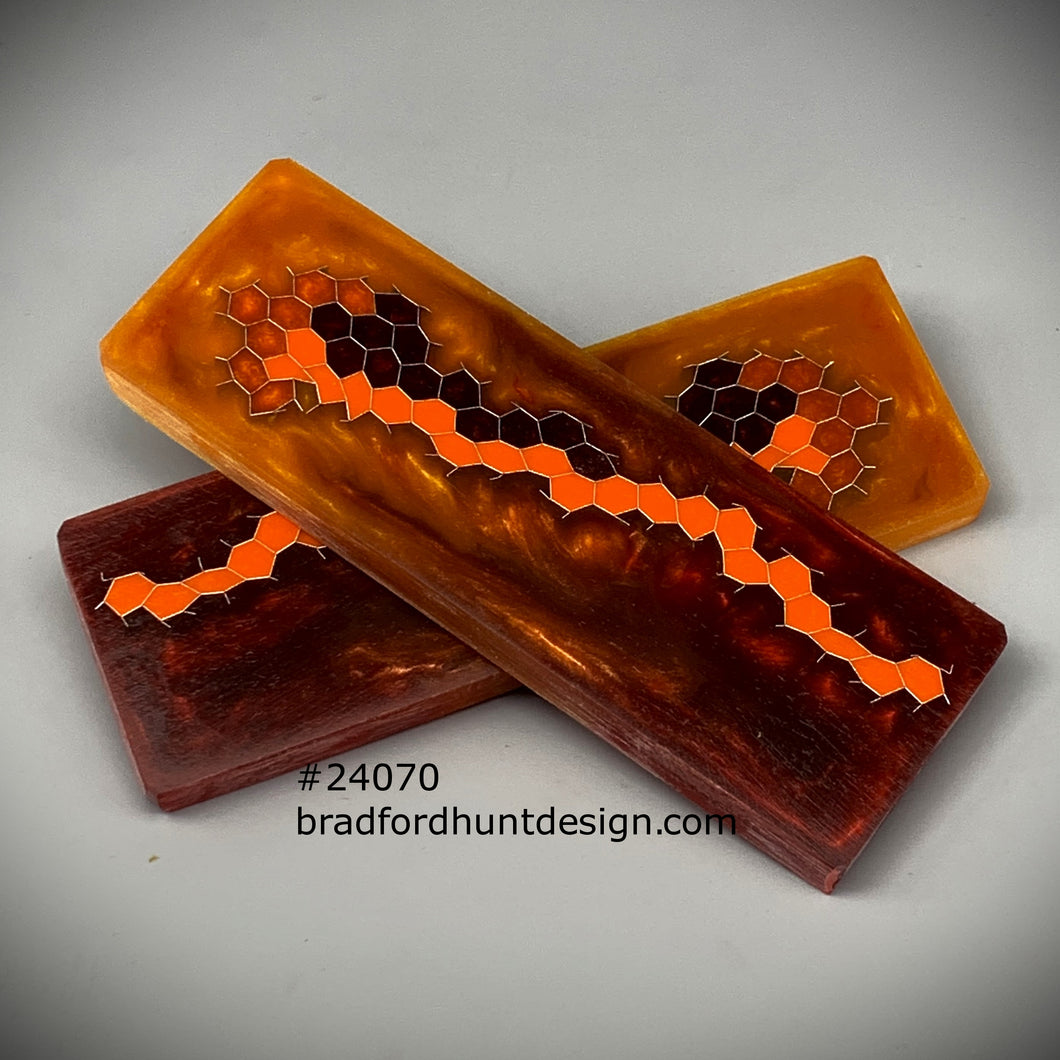 Aluminum Honeycomb and Urethane Resin Custom Knife Scales #24070 ...