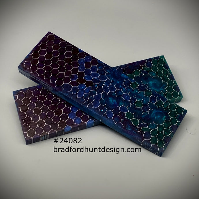 Aluminum Honeycomb and Urethane Resin Custom Knife Scales #24082