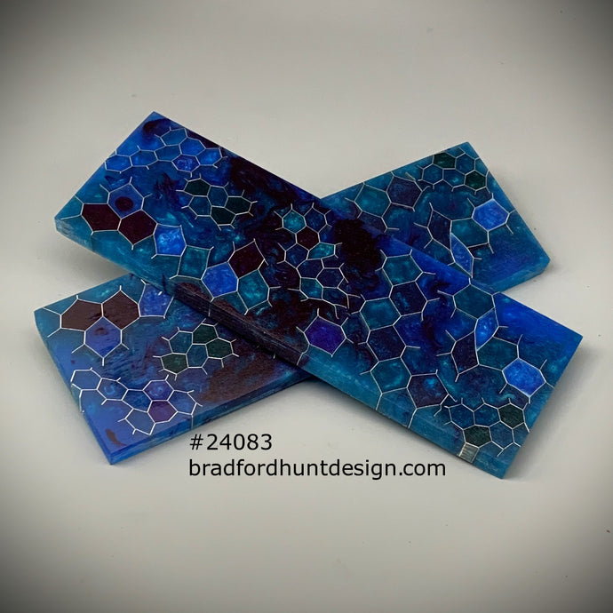 Aluminum Honeycomb and Urethane Resin Custom Knife Scales #24083