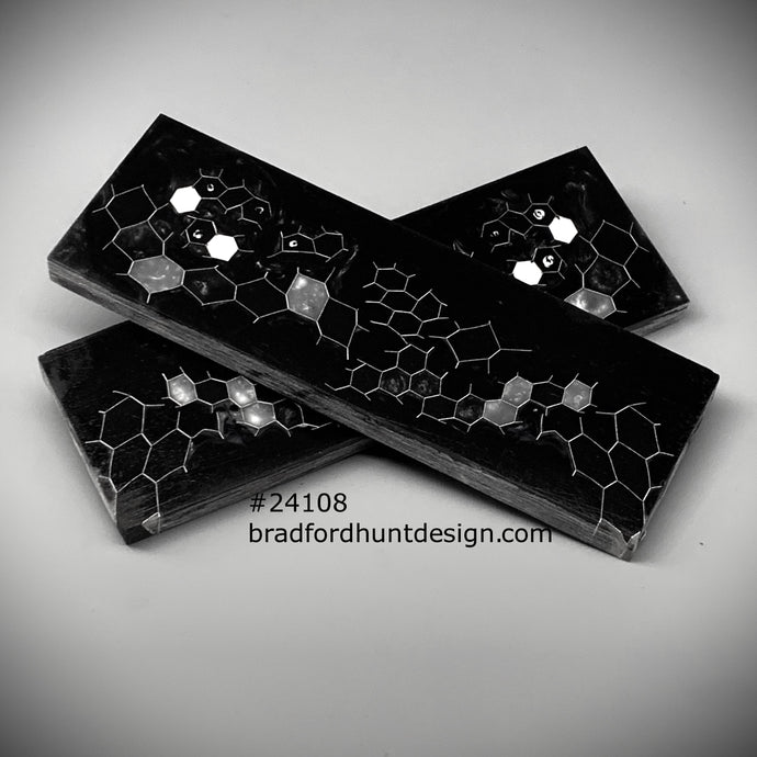 Aluminum Honeycomb and Urethane Resin Custom Knife Scales #24108