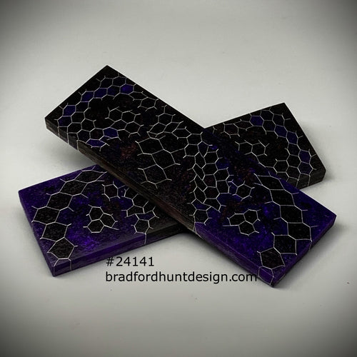 Aluminum Honeycomb and Urethane Resin Custom Knife Scales #24141