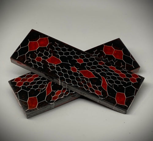 Aluminum Honeycomb and Urethane Resin Custom Knife Scales #24165