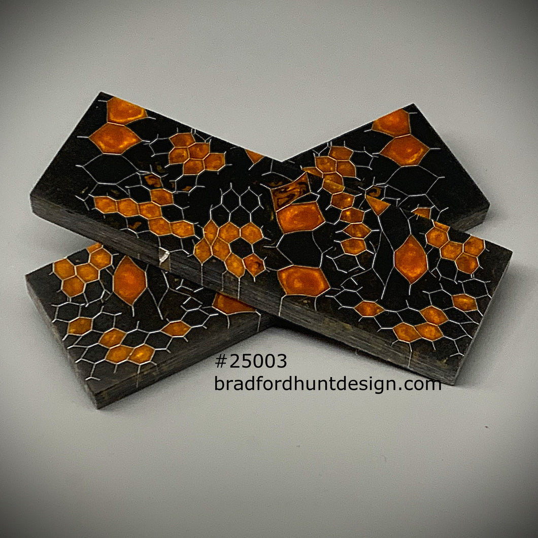 Aluminum Honeycomb and Urethane Resin Custom Knife Scales #25003